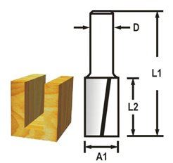 MAKITA Dispozitiv de tăiat canelură 2 tijă de tăiere 8 mm, 16x19x51 mm D-47569