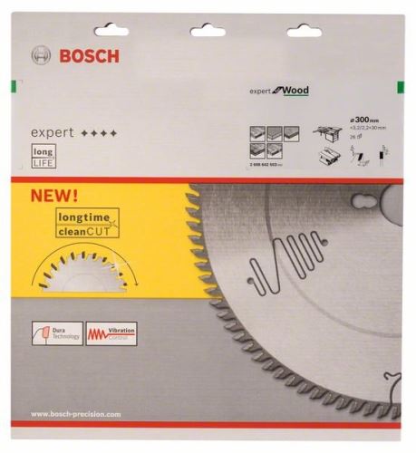 Pânză de ferăstrău BOSCH Expert pentru lemn 300 x 30 x 3,2 mm, 26 2608642503