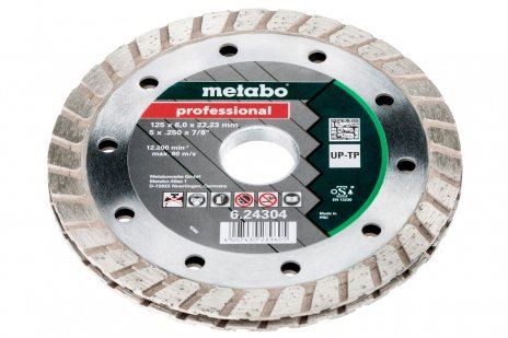 Disc de frezat diamantat METABO, 125 x 6 x 22,23 mm, „PROFESIONAL”, „UP-TP” 624304000