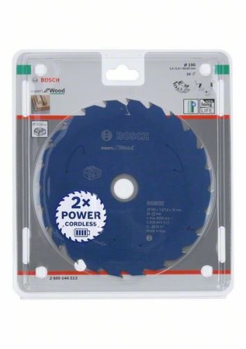 BOSCH Pânză de ferăstrău pentru ferăstrău cu acumulator; Expert pentru lemn 190x30x1,5/1x24T 2608644513