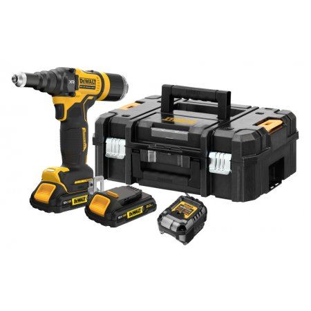 Pistol de nituit DeWALT 18V AKU, 1x1.7Ah, încărcător, TSTAK DCF403E1GT