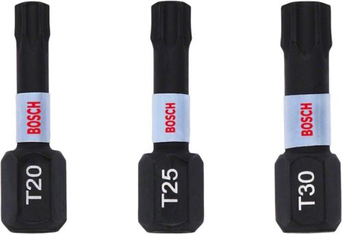 BOSCH Set de biți T20, T25, T30 25 mm, 3 buc 2608522479