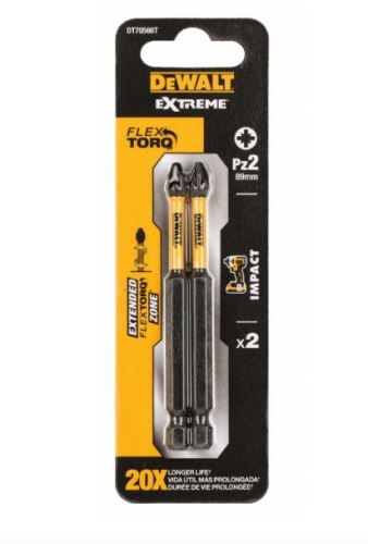 Set de biți DeWALT PZ2, 85 mm (2 buc) DT70566T