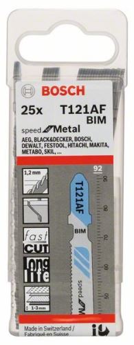 Pânză de ferăstrău BOSCH pentru ferăstrău alternativ T 121 AF Speed for Metal (3 buc) 2608636698