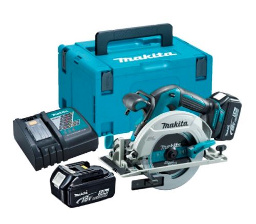 Ferăstrău circular fără fir Makita Aku Li-ion LXT 18V/5.0Ah, Makpac DHS680RTJ