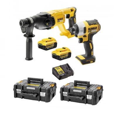 Set DEWALT fără fir, ciocan fără fir + șofer cu impact fără fir DCK2023M2T