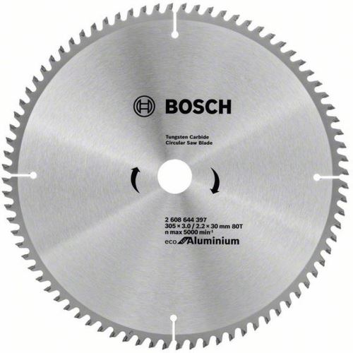 Pânză de ferăstrău BOSCH Eco pentru aluminiu 305x3.0/2.2x30 80T 2608644397