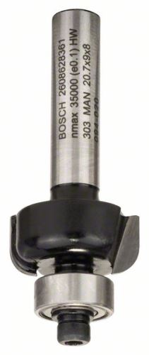 BOSCH Freză de profil E 8 mm, R1 4 mm, D 20,7 mm, L 9 mm, G 53 mm 2608628361