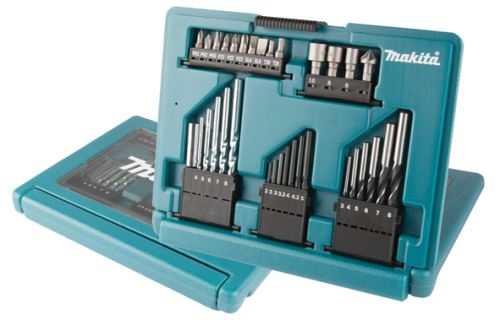 Set burghii si burghii MAKITA 33 buc in carcasa de plastic B-49389