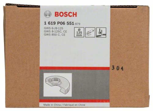 BOSCH Husa de protectie cu placa de acoperire 125 mm 1619P06551