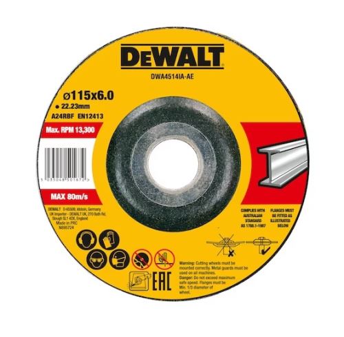 Disc de tăiat metal DeWALT 115 x 6,3 x 22,23 mm DWA4514IA