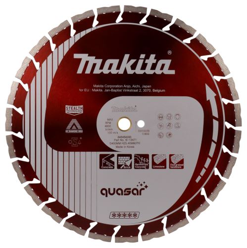 Disc de tăiat diamantat MAKITA Quasar 400x20/25,4 mm B-13471