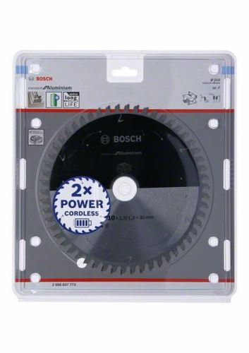 BOSCH Pânză de ferăstrău pentru ferăstrău cu acumulator; Standard pentru aluminiu 210x30x1,9/1,3x54T 2608837773