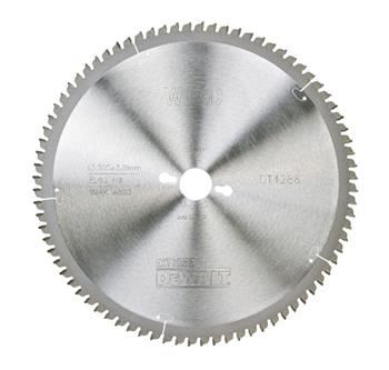 Pânză de ferăstrău DeWALT / furnir, laminat, aluminiu / TCG -5°, 305 x 30 mm, 80 dinți DT4288