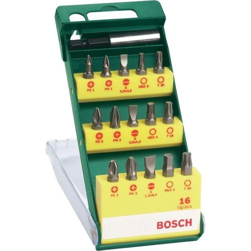 Set de 16 bucăți de șurubelniță BOSCH 2607019453