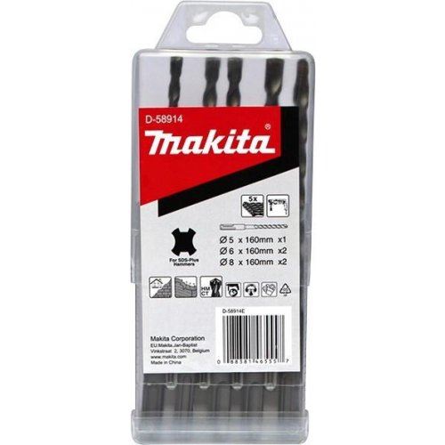 Set de găurit MAKITA SDS-Plus 5;6;8x100/160 mm, 5 buc D-58914