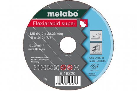 METABO Disc abraziv Flexiarapid SUPER 105 x 1,0 x 16,0 INOX, TF 41 616210000