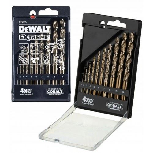 Set de găurit pentru metal DeWALT 1-10mm (10 buc) DT5935