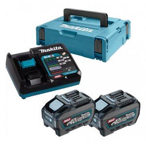 MAKITA Li-ion XGT 40V set 2 buc BL4050F+1 buc DC40RA+1 buc Makpac 191V35-5