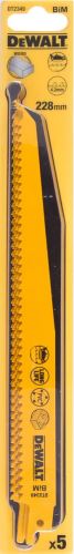 Pânză de ferăstrău DeWALT pentru lemn cu cuie 228 mm, tăieturi rapide (5 buc) DT2349