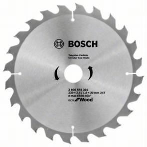 Pânză de ferăstrău BOSCH Eco pentru Lemn 230x2,8/1,8x30 24T 2608644381