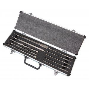 MAKITA set de burghie SDS-Plus și dălți în carcasă de aluminiu, 10 buc D-70904