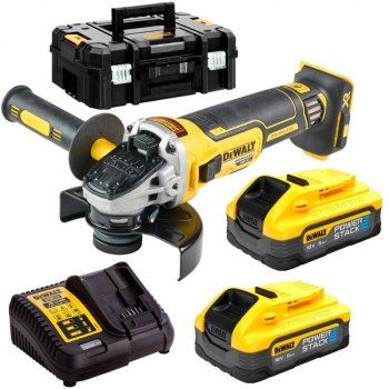 Polizor unghiular cu acumulator DEWALT + carcasa (2x5Ah PowerStack) DCG405H2T