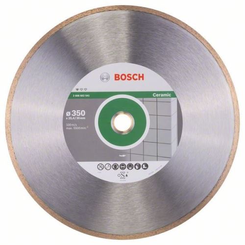 Disc de tăiere cu diamant BOSCH Standard pentru ceramică 350 x 30+25,40 x 2 x 7 mm 2608602541