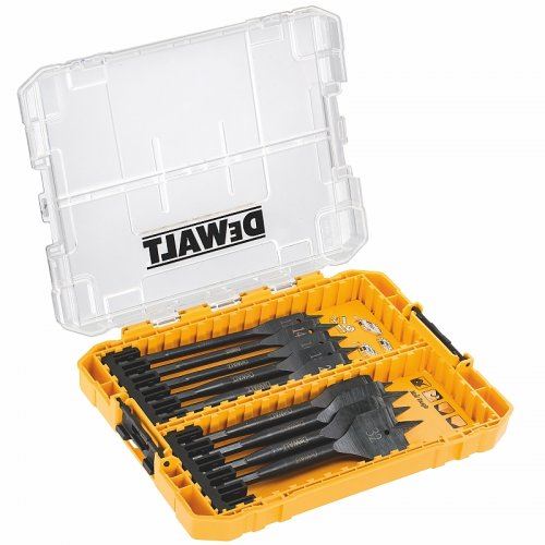 Set burghie plate pentru lemn DeWALT / 12, 14, 16, 18, 20, 22, 25, 28, 32 mm / (9 buc) DT70751