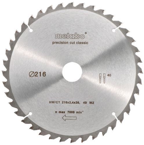 Pânză de ferăstrău METABO HW/CT 216 x 30 mm, 30 dinți 628062000