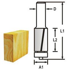 MAKITA Freză pentru canelare 2 tije tăietoare 8 mm, 12,7x13x56 mm D-47737