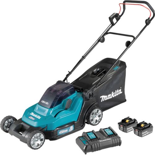 Mașină de tuns iarba fără fir MAKITA 430 mm Li-ion LXT 2x18V/5.0Ah DLM432CT2