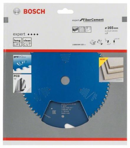 Pânză de ferăstrău BOSCH Expert pentru fibrociment 165 x 20 x 2,2 mm, 4 2608644122