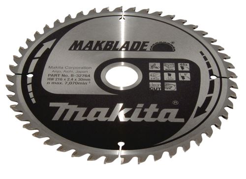 Pânză de ferăstrău MAKITA lemn MAKBLADE 216x2,4x30 mm 48 dinți B-32764