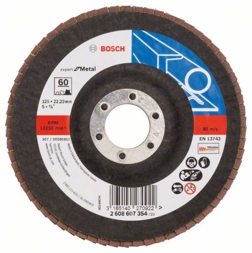 Disc abraziv lamelă BOSCH X551, Expert pentru Metal D = 115 mm; G = 40, spart 2608606752