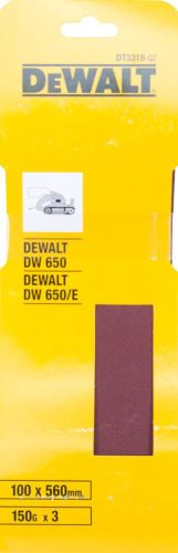 DeWALT Banda de șlefuit 100 x 560 mm, P150 (3 buc) DT3318