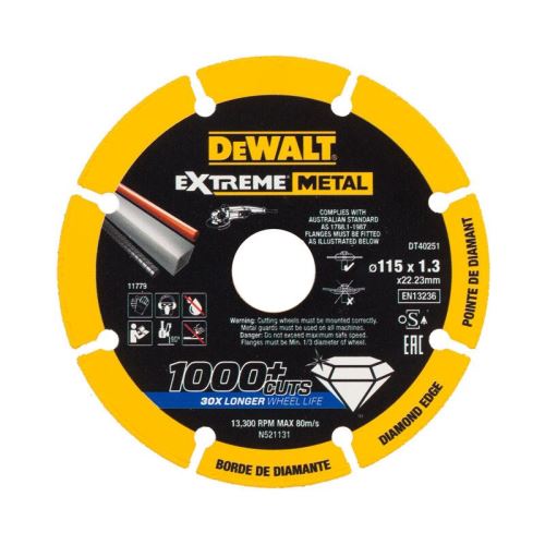 DeWALT Disc diamantat EXTREME METAL 180 x 1,5 mm DT40254