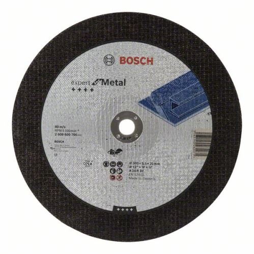 BOSCH Disc de tăiere drept Expert pentru metal A 24 R BF, 300 mm, 20,00 mm, 3,5 mm 2608600706