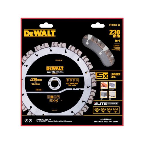 Pânză de ferăstrău cu diamant segmentat DeWALT, 230 mm DT20462