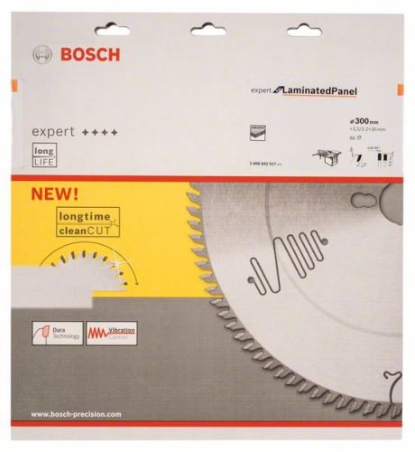 Pânză de ferăstrău BOSCH Expert pentru panou laminat 300 x 30 x 3,2 mm, 96 2608642517