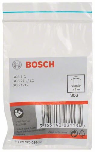 BOSCH Manșon de strângere cu piuliță de strângere 8 mm 2608570086