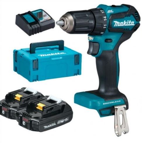 MAKITA Surubelnita fara acumulator Li-ion LXT 18V/2.0 Ah, Makpac DDF485RAJ