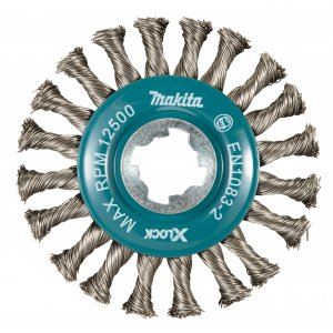 MAKITA perie disc inoxidabil sârmă împletită diametru 0,5 mm X-LOCK 115 mm D-73352