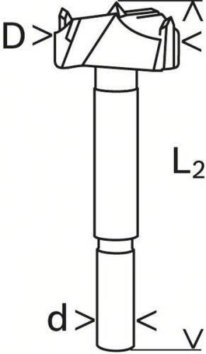 Dalta BOSCH din carbură cu vârfuri pretăiate 34 x 90 mm, d 10 mm 2608597612