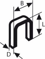 BOSCH Capse înguste pentru capsator, tip 55 6 x 1,08 x 18 mm (1000 buc) 2609200223 (1)