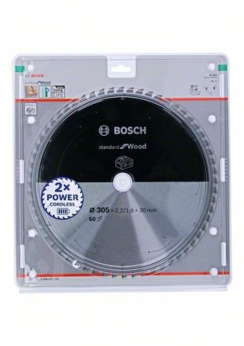 BOSCH Pânză de ferăstrău pentru ferăstrău cu acumulator; Standard pentru lemn 305x30x2,2/1,6x60T 2608837742