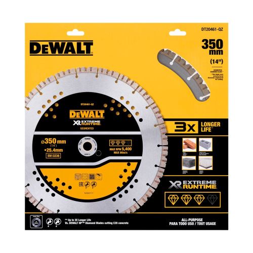 Pânză de ferăstrău diamantată DeWALT, 350 mm DT20461 DT20461