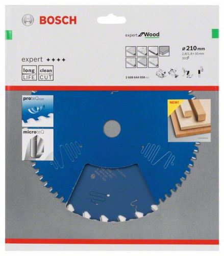 Pânză de ferăstrău BOSCH Expert pentru lemn 210 x 30 x 2,8 mm, 30 2608644058