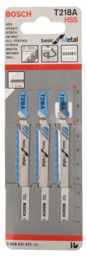 Pânză de ferăstrău BOSCH pentru ferăstrău alternativ T 218 A Basic pentru metal (3 buc) 2608631672