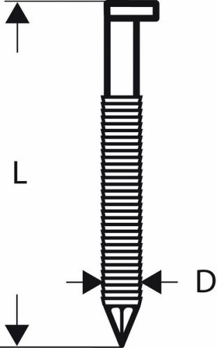 Cuie cu cap în D BOSCH SN34DK 90R 3,1 mm, 90 mm, neacoperite, canelate (2500 buc) 2608200018